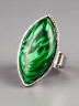 Кольцо из им. малахита "Элегант" 04-741