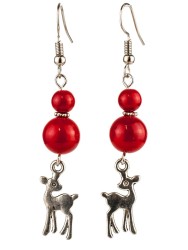 Серьги из имитации коралла "Сантия" с8973