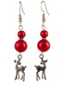 Серьги из имитации коралла "Сантия" с8973