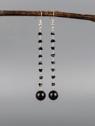 Серьги из агата "Карамель" 03-1693