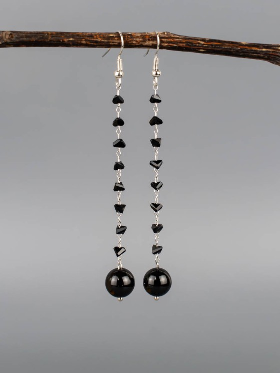 Серьги из агата "Карамель" 03-1693