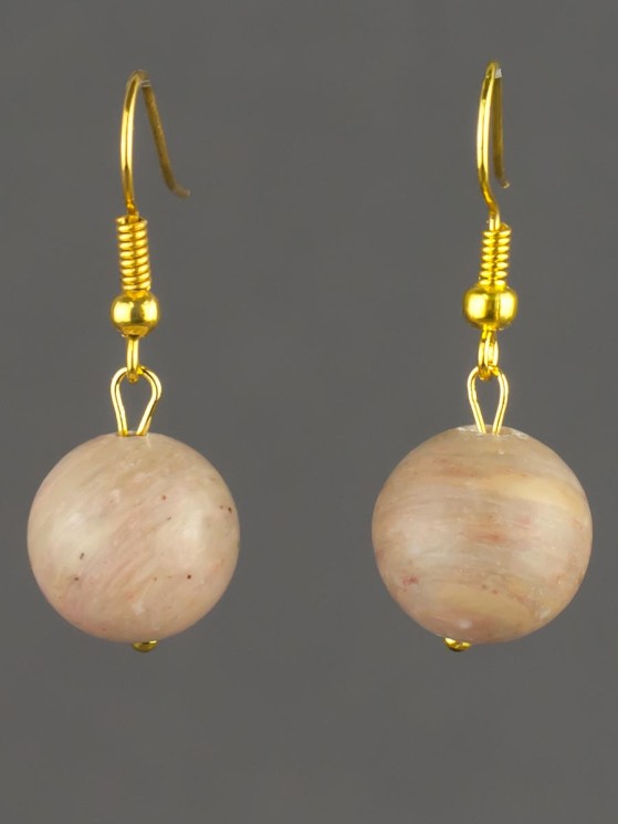 Серьги "Классика 12" родонит с8497