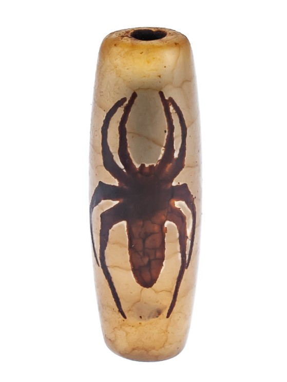 Бусина из агата "Дзи Паук и Сау" пдв-971