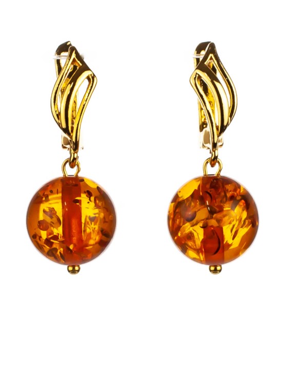 Серьги из янтаря "Классика 12" 03-1219