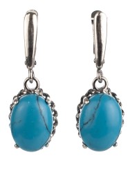 Серьги из иск. бирюзы "Мия" сг-155-БРГ