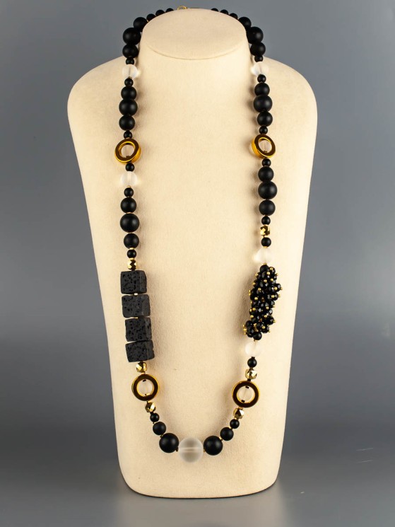 Бусы из лавы "Роскошь" 10-209