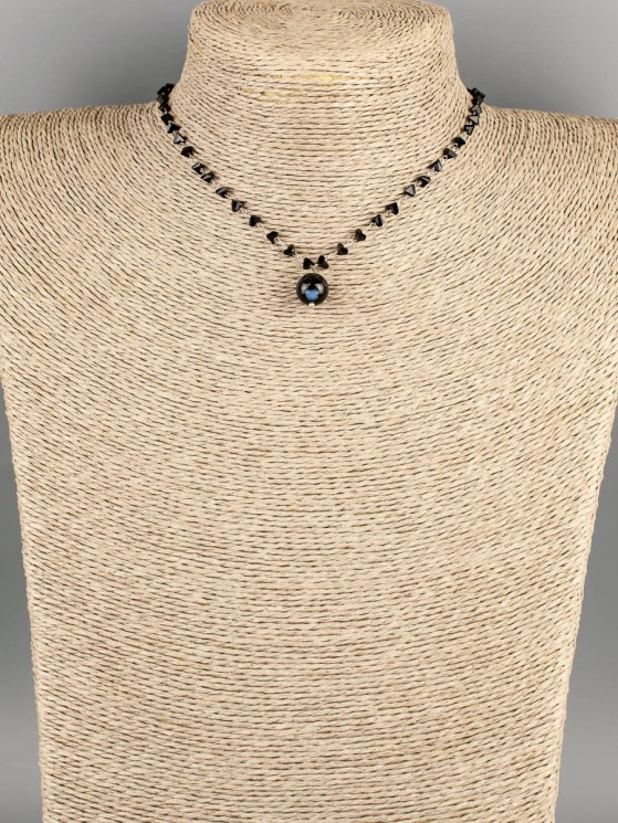 Колье с агата "Карамель" 01-1301