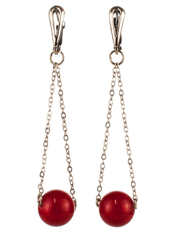 Серьги из иск. коралла "Нега" 03-322