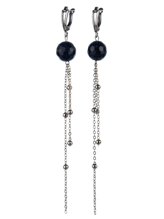 Серьги из авантюрина "Прелесть" 03-579