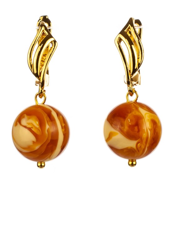 Серьги из янтаря "Классика 12" 03-1220
