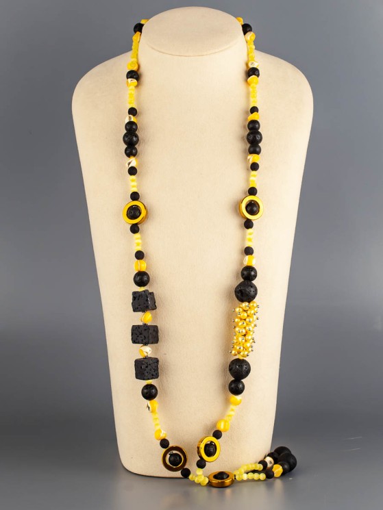 Бусы из лавы "Роскошь" 10-206