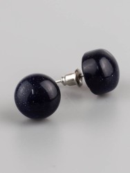 Серьги-пусеты из авантюрина "Ягодка" нс-8094