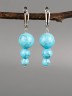 Серьги "Капель" иск. бирюза нс-7973