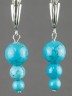 Серьги "Капель" иск. бирюза нс-7973