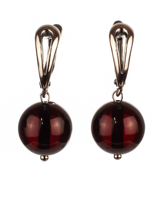 Серьги из янтаря "Классика 12" 03-1221