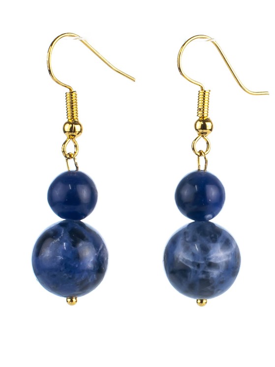 Серьги из содалита "Дарина" с9836