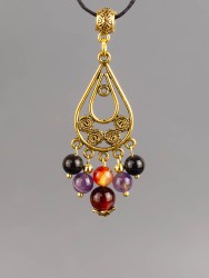 Кулон-оберег со шнурком  "3 Хранителя - Лев" пд-1094