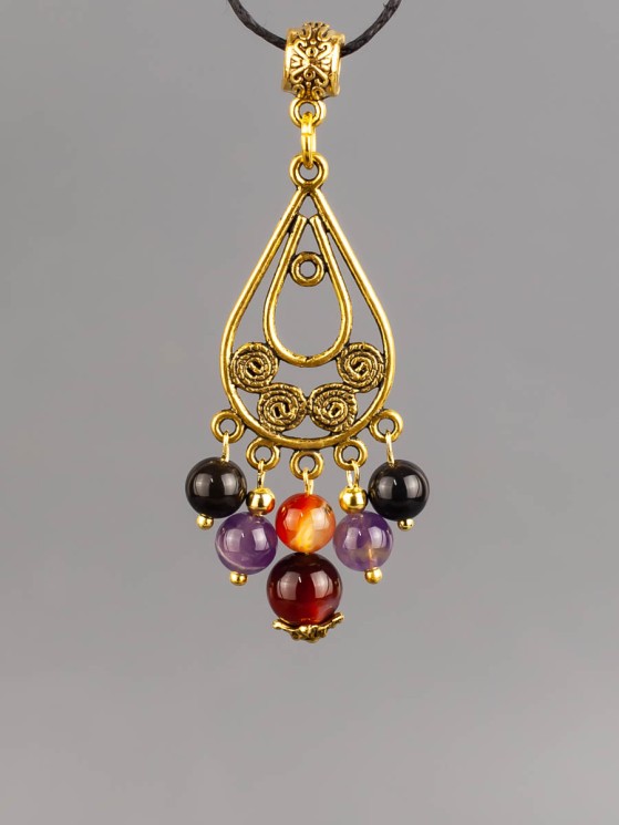 Кулон-оберег со шнурком  "3 Хранителя - Лев" пд-1094