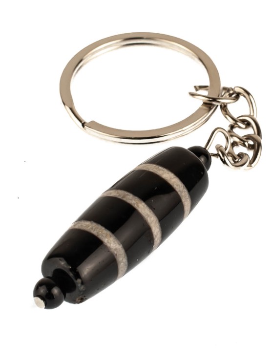 Брелок из агата "Дзи Полосатая" БРК-840