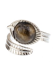 Кольцо из лабрадора "Змея" 04-590