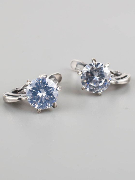 Серьги из фианита "Любаша" сг-034-ФН