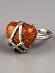 Кольцо из авантюрина "Радость" 04-648