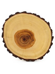 Тарелка сервировочная из дерева ива d 21-23 см, толщина 20-25 мм ПС-057