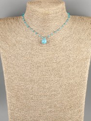 Колье с им. бирюзы "Карамель" 01-1303