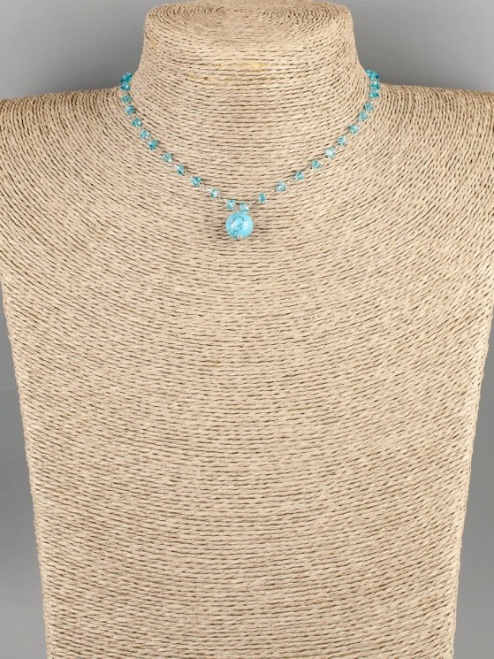 Колье с им. бирюзы "Карамель" 01-1303