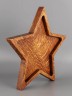 Тарелка из дерева дуб 25х25 см "Звезда" 54-194
