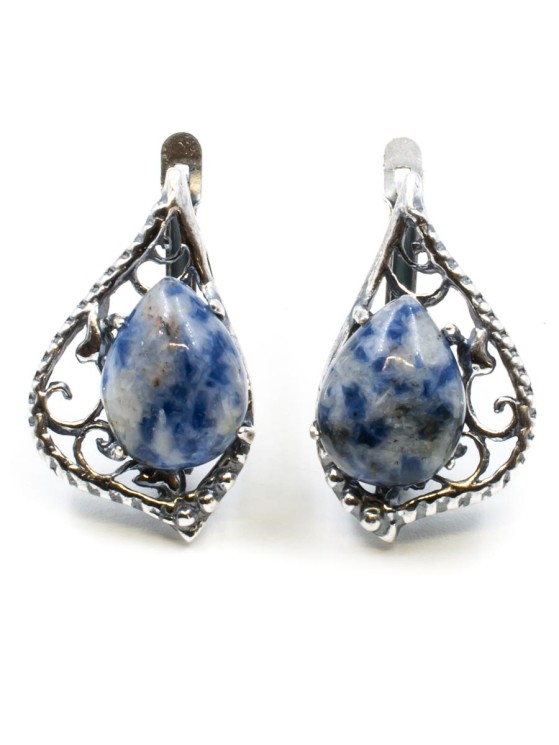 Серьги из содалита "Тамара" сг-129-СД