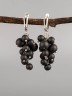 Серьги из шунгита "Гроздь" 03-808