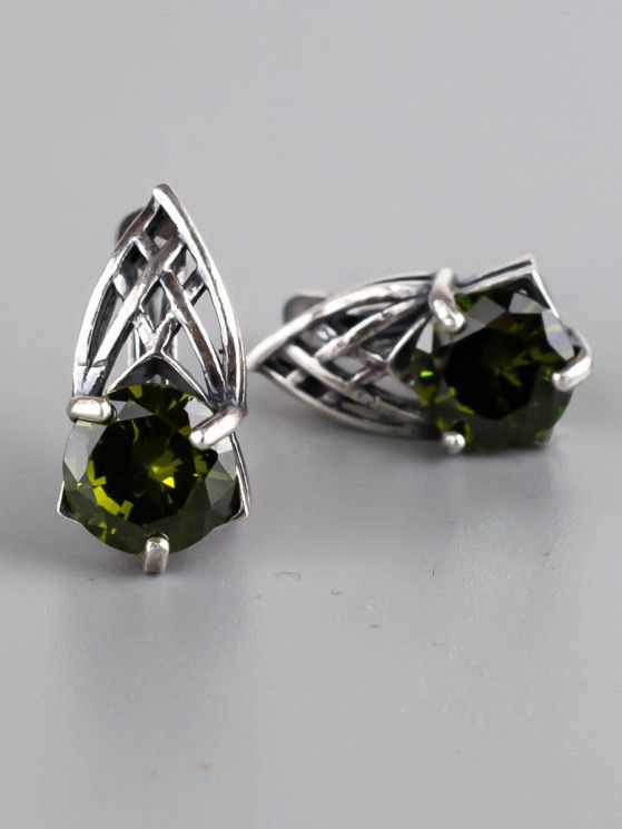 Серьги из из фианита "Изольда" сг-209-ФНО