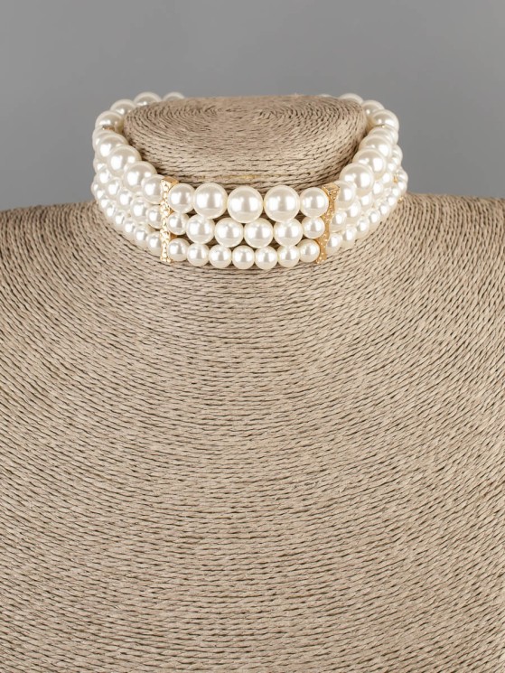 Чокер с жемчугом Майорка "Неженка" 01-1311