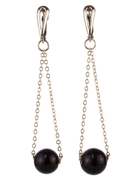 Серьги из авантюрина "Нега" 03-328