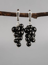 Серьги из агата "Гроздь" 03-809