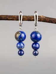 Серьги "Капель" лазурит нс-7958