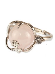 Кольцо из розового кварца "Мечта" 04-479