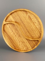 Менажница из дерева дуб d 29 см 54-003