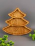 Менажница из дерева дуб "Ёлочка" 19-19 см 54-088