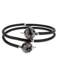 Браслет из обсидиана "Сатурн" 02-859