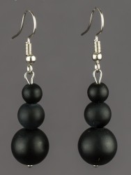 Серьги "Дарина" шунгит с8501