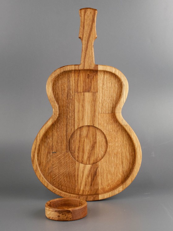 Менажница из дерева дуб 20-34 см "Гитара" 54-055