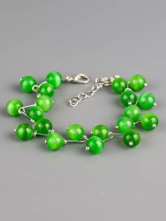 Браслет из кошачьего глаза "Ёлочка" 02-1128