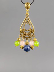 Кулон-оберег со шнурком  "3 Хранителя - Телец" пд-1099