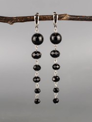 Серьги из агата "Ручеёк" 03-1801