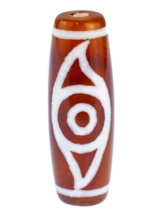 Бусина из сердолика "Дзи 2 Глаза Феникса" пдв-980