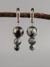 Серьги "Капель" обсидиан нс-7968