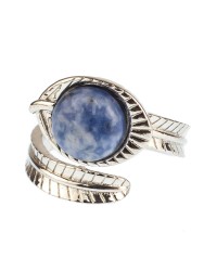 Кольцо из содалита "Змея" 04-595