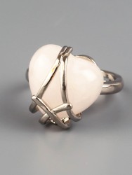 Кольцо из розового кварца "Радость" 04-653